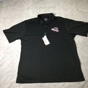 Core 365 Men‎ L Blue Golf Polo Western Carolina catamounts UV Moisture Wicking